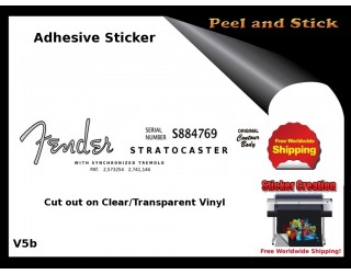 Fender Stratocaster Guitar  Sticker v5b